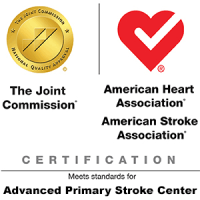 The Joint Commission Gold Seal of Approval® and the American Stroke Association’s Heart-Check mark for Advanced Primary Stroke Center Certification