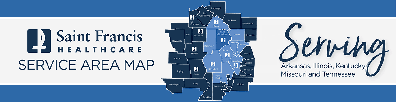 Service area map - Serving Arkansas, Illinois, Kentucky, Missouri and Tennessee