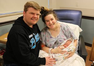 Landon Johnson and Savannah Shaffer, parents of Ari Johnson