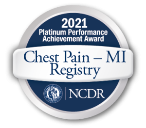 American College of Cardiology 2020 NCDR Chest Pain-MI Registry Platinum Performance Achievement Award