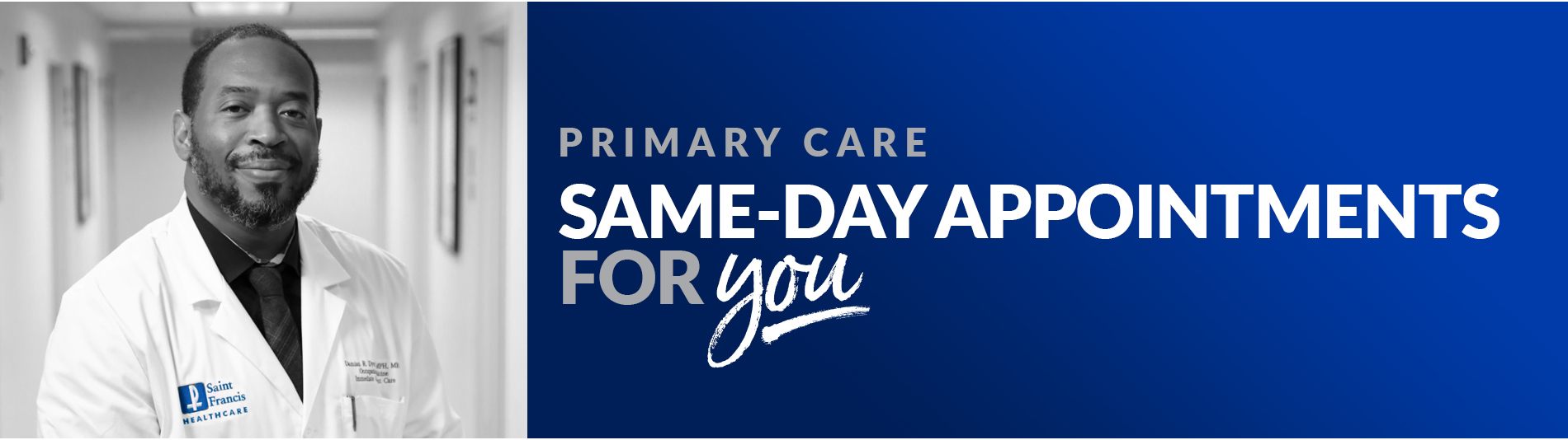 Primary care same day appointments for YOU!