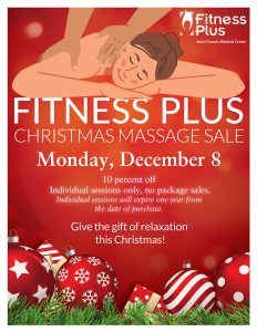 Christmas Massage Sale, Monday, December 8. 10 percent off
Individual sessions only, no package sales.
Individual sessions will expire one year from
the date of purchase.