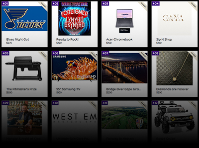 Friends Gala Silent Auction items