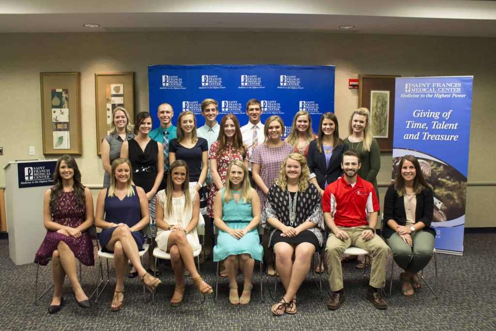 2016 Saint Francis Healthcare Scholarship recipients