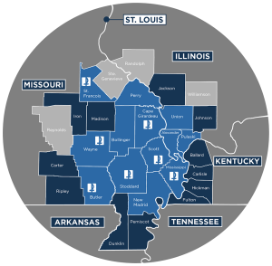 Saint Francis Healthcare System Service Area Map