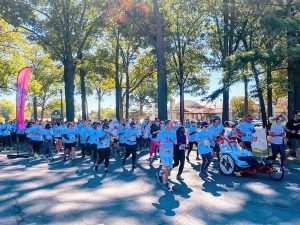 A group of runners at Color Dash 2022