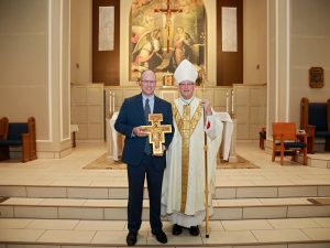 Justin Davison, President and Chief Executive Officer and the Most Reverend Edward M. Rice, Bishop Springfield-Cape Girardeau Diocese