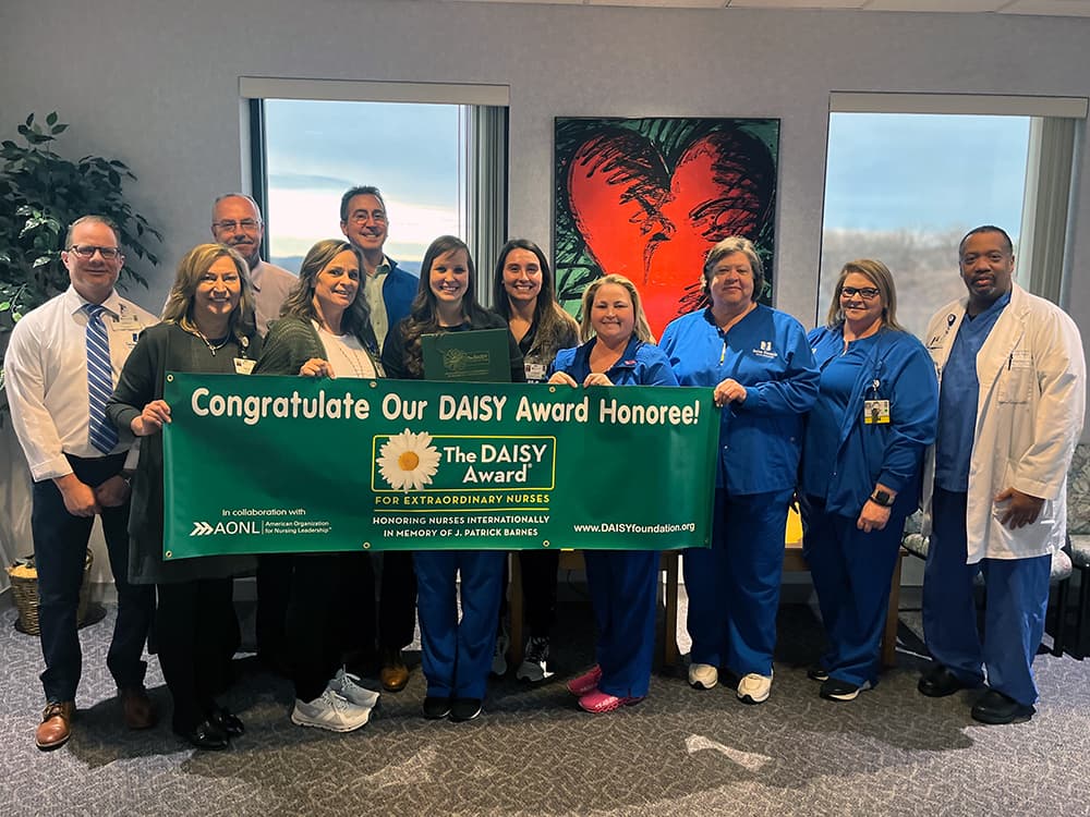 Jodie Wells, RN accepts her DAISY Award