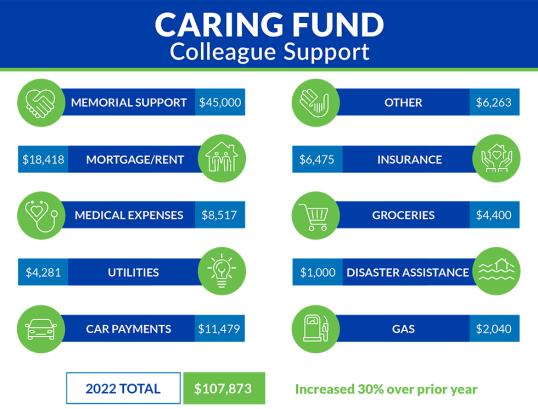 Power of One Caring Fund Colleague Support Amounts