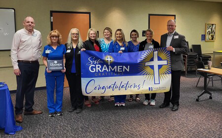 Sharon Fornkhol receives a Sister Gramen Award