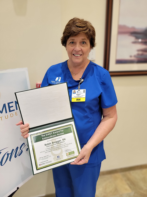 Robin Brugger, RN with her DAISY Award