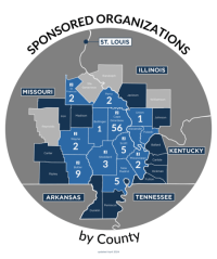 Saint Francis sponsorships service area map