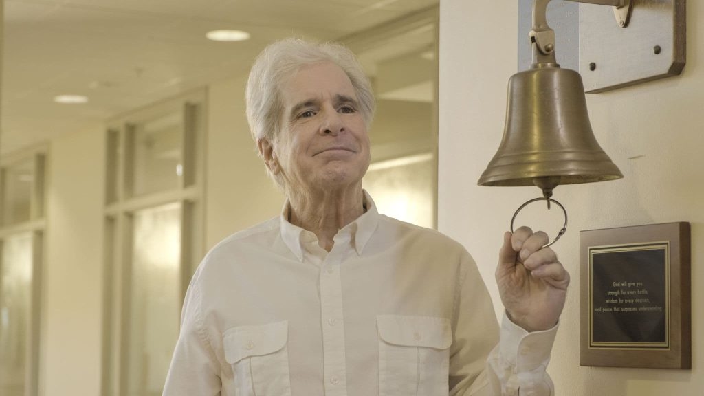 A cancer patient rings the bell