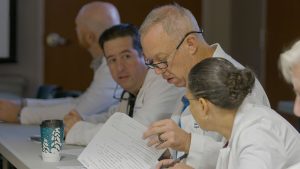 The Saint Francis tumor board meets to discuss patients' treatment options