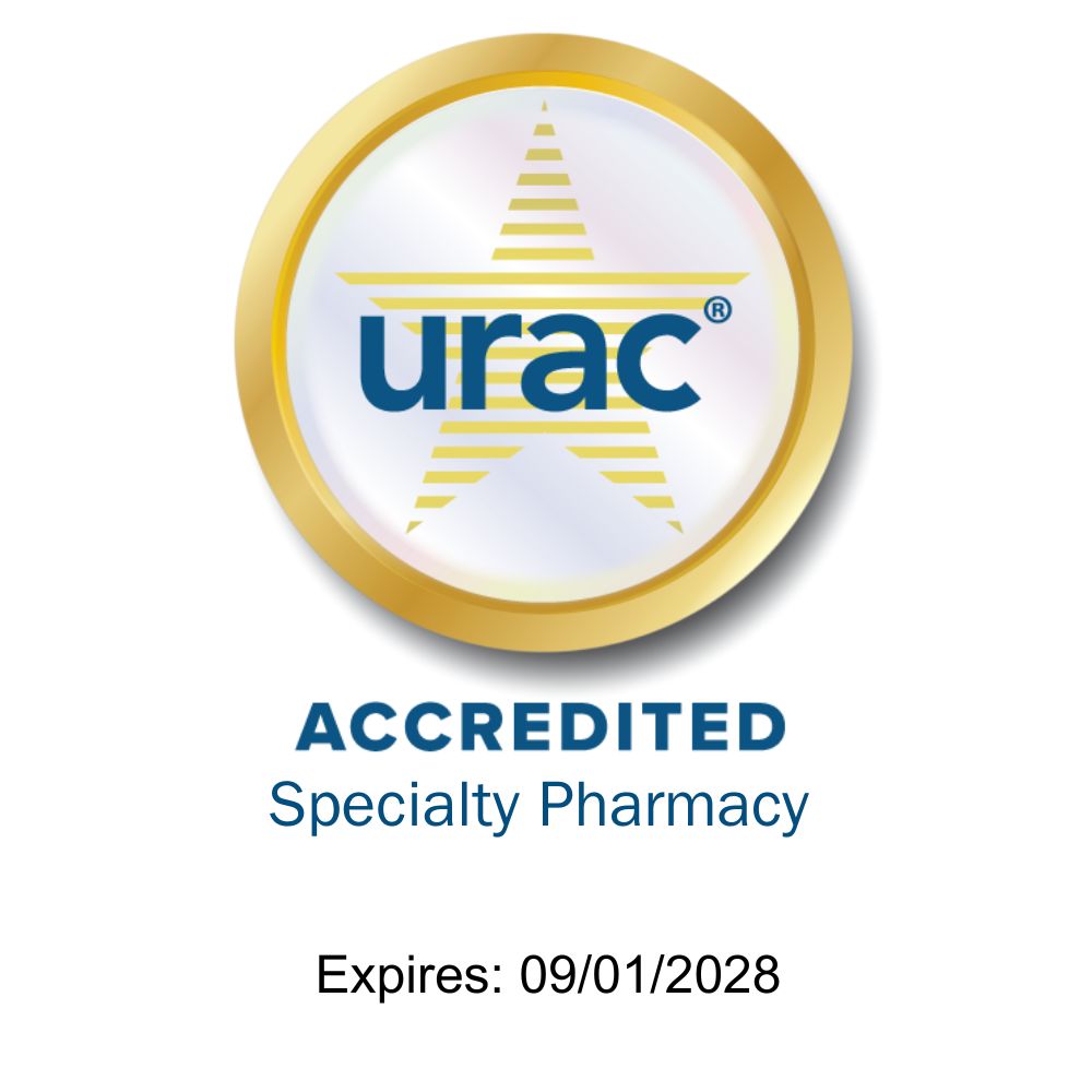 URAC Accredited Specialty Pharmacy through September 1, 2028